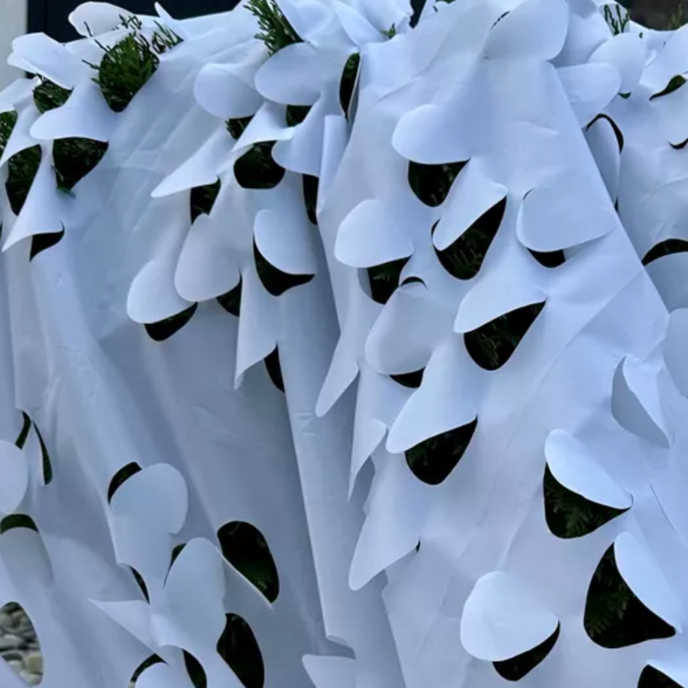 Voile d'ombrage camouflage blanc