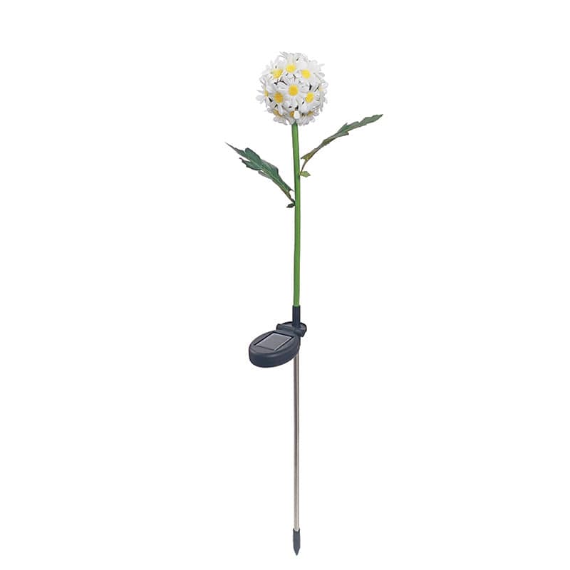 Jardioui Blanc Lampe Solaire Premium Chrysanthème
