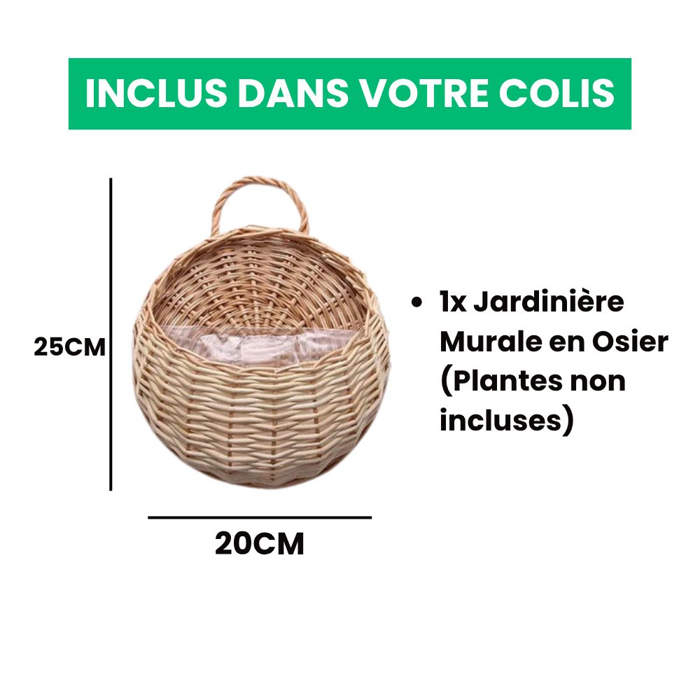 Jardioui Jardinière Osier Murale Élégante