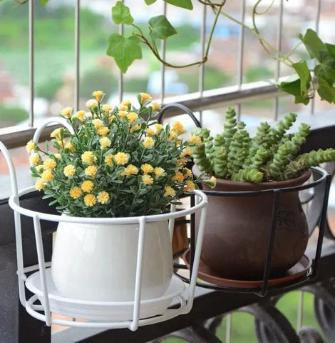 Porte - plante Suspendu Élégant pour Balcon (Lot de 2 + 1 Offert)