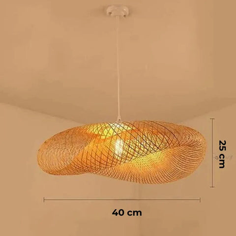 Suspension Luminaire Design en Rotin Charmant
