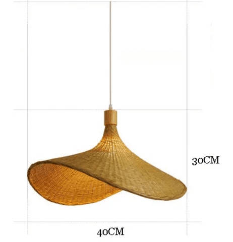 Suspension Luminaire en Rotin Rustique