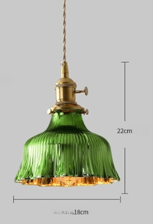Suspension Luminaire Vintage en Verre Scandinave