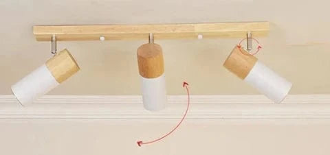 Plafonnier Salon LED à 3 Têtes Modulables Épuré