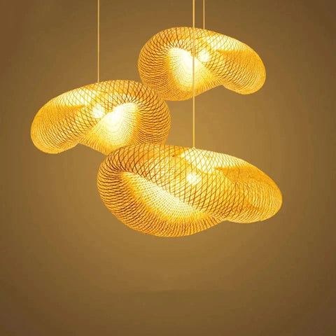 Suspension Luminaire Design en Rotin Charmant