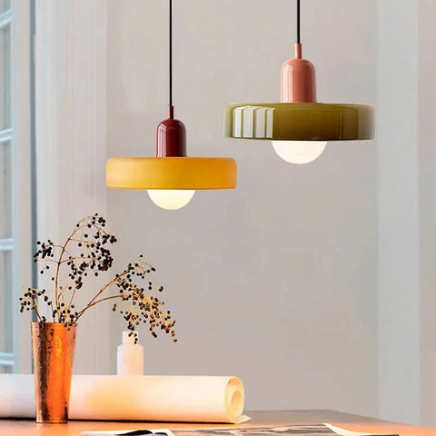 Suspension Luminaire Vintage en Verre Élégante