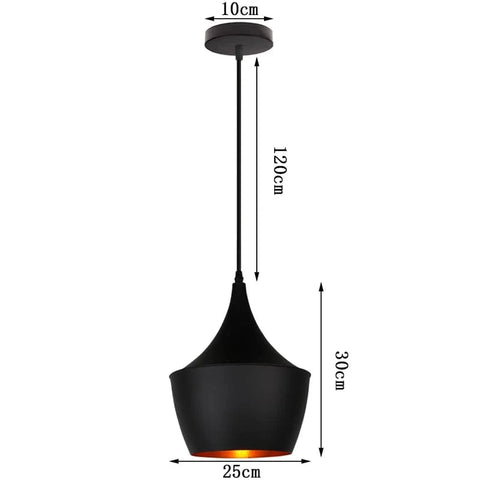 Suspension Luminaire Noire Industrielle à LED