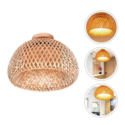 Plafonnier Rotin LED Circulaire Raffiné