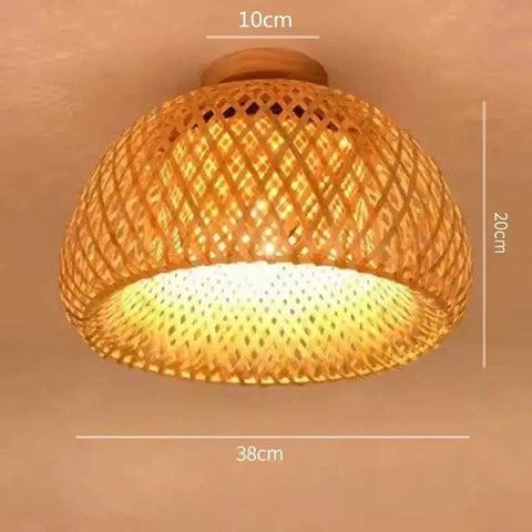 Plafonnier Rotin LED Circulaire Raffiné