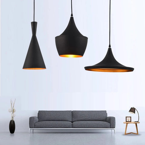 Suspension Luminaire Noire Industrielle à LED
