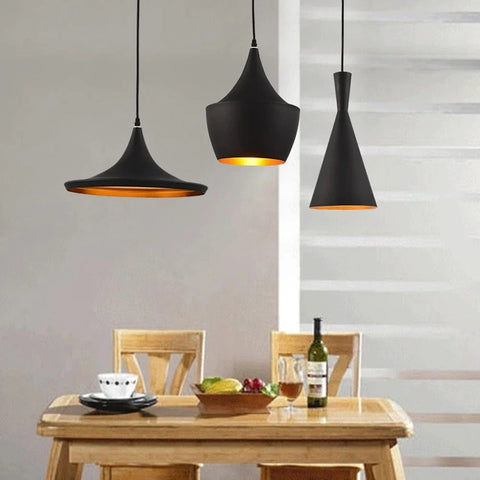 Suspension Luminaire Noire Industrielle à LED