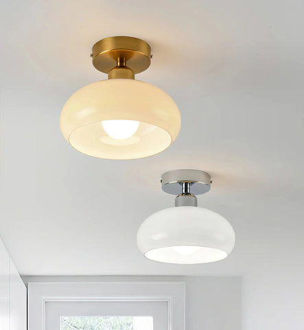 Plafonnier Verre Vintage à LED Élégant