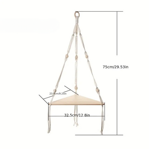 Étagères Suspendue pour Plante en Macramé Artisanal