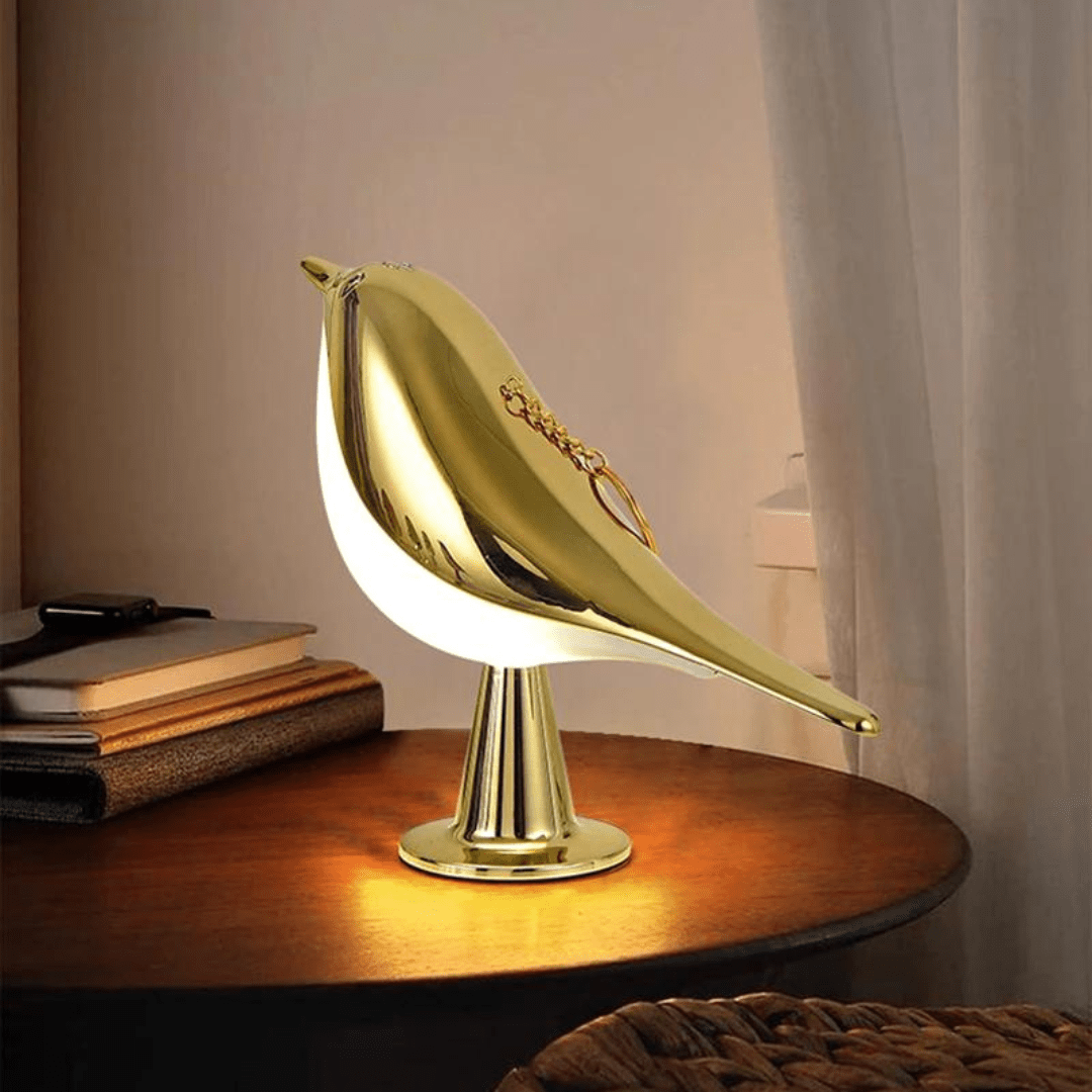 Jardioui 1 Lampe (39.90 €/ pcs) / Doré Lampe Oiseau de Chevet Tactile Originale