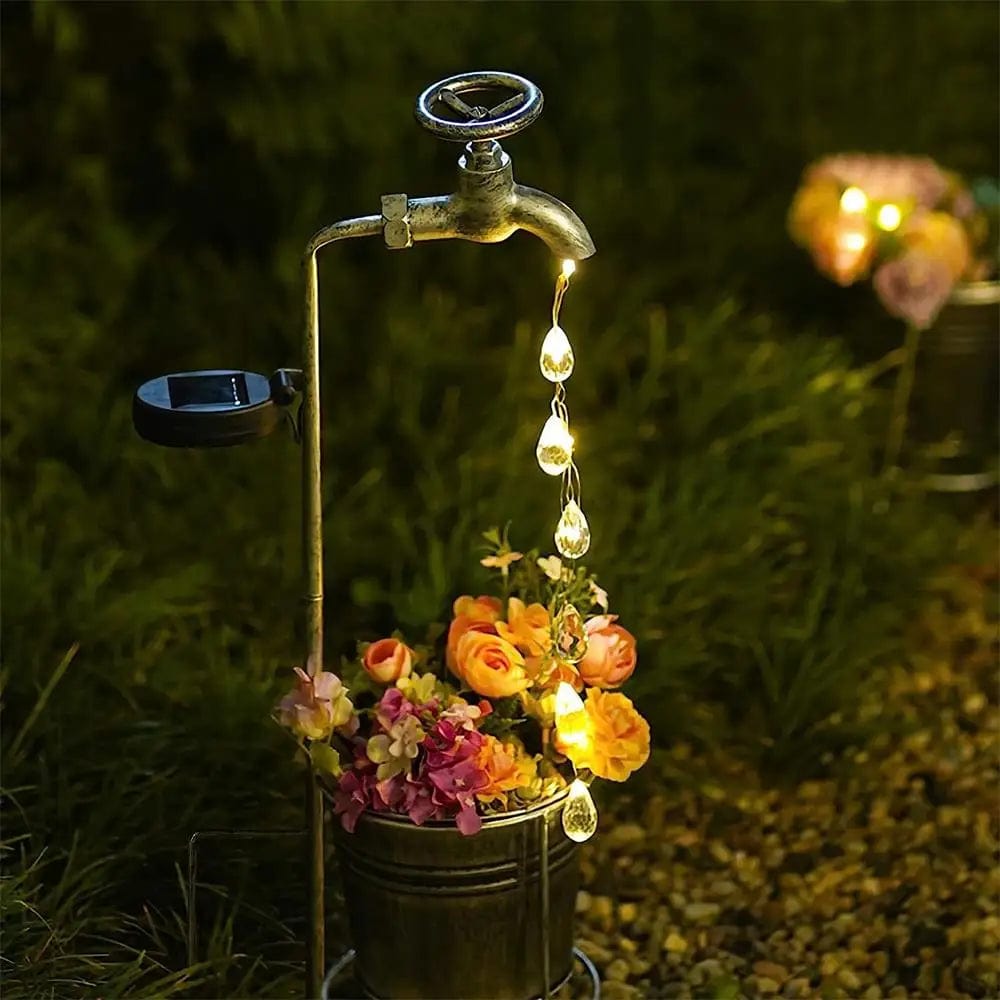Jardioui 1 Lampe (49.90 €/ pcs) Lampe solaire gouttelette d'eau Scintillante