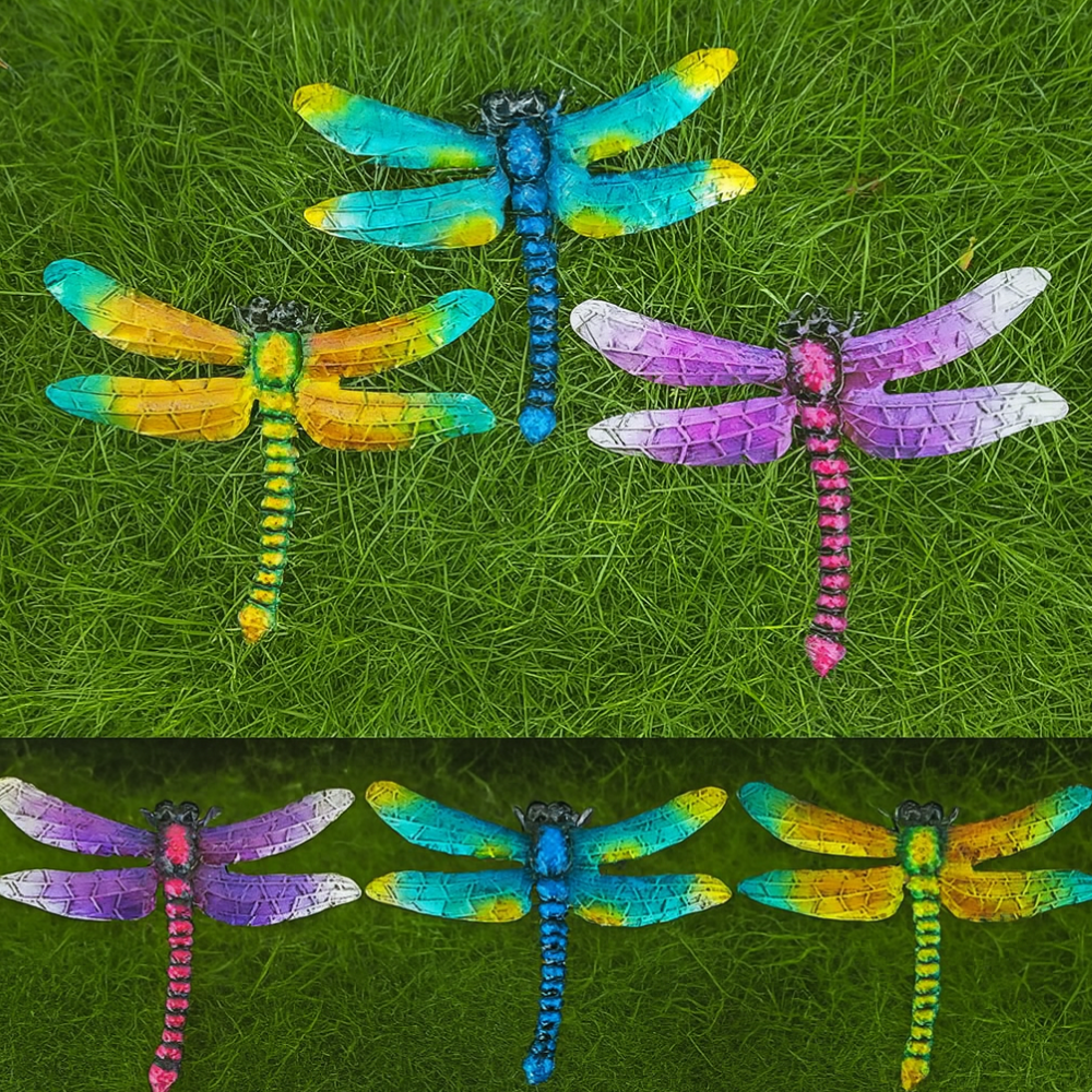 Jardioui 3 Libellules (8.33 €/ pcs) Libellule Murale Décorative de Jardin