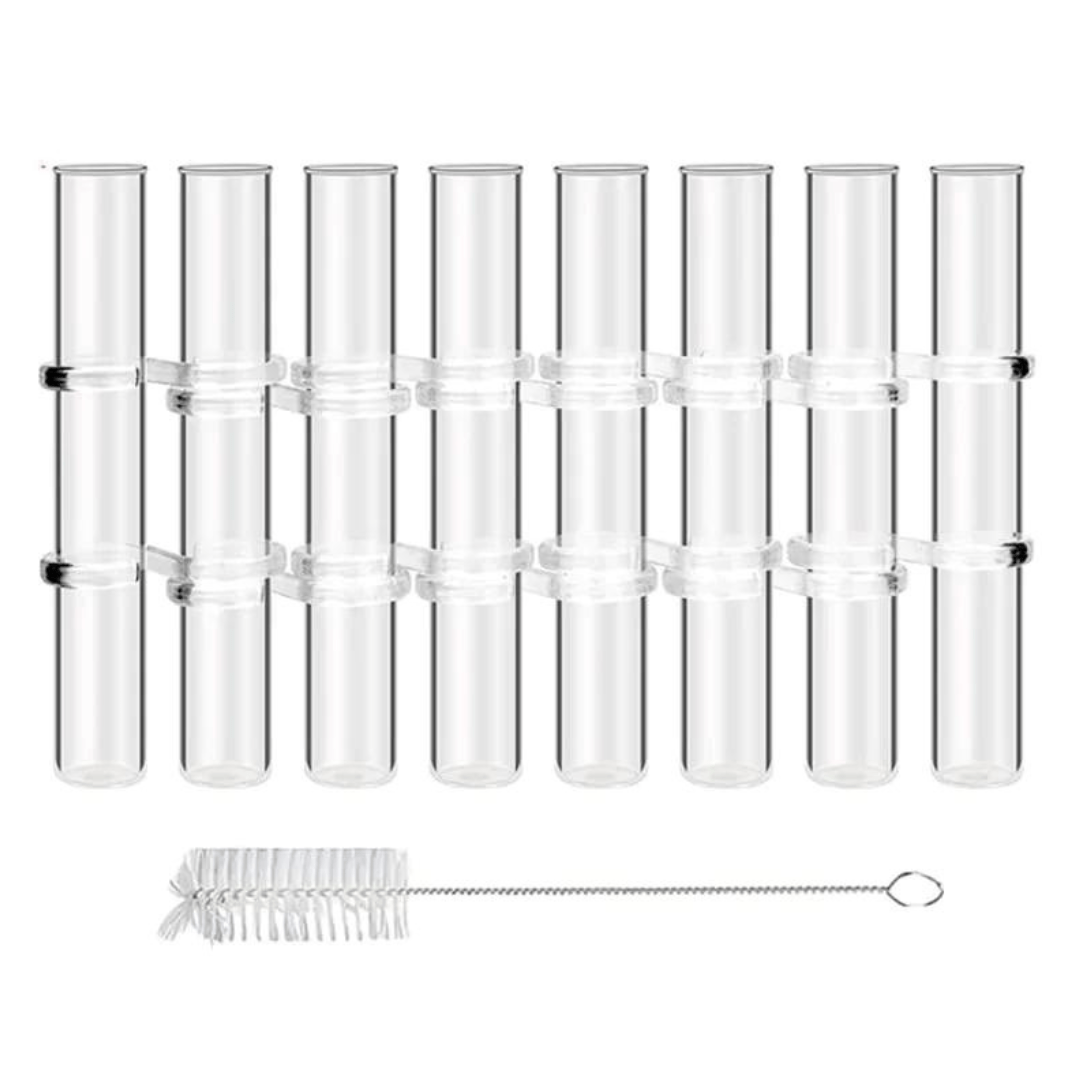 Jardioui 8 Tubes Set de Vase Floral Élégance