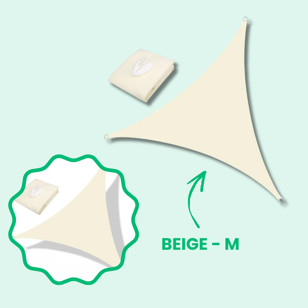 Jardioui Beige / M (3.6x3.6x3.6m) Voile d'Ombrage Triangulaire Imperméable