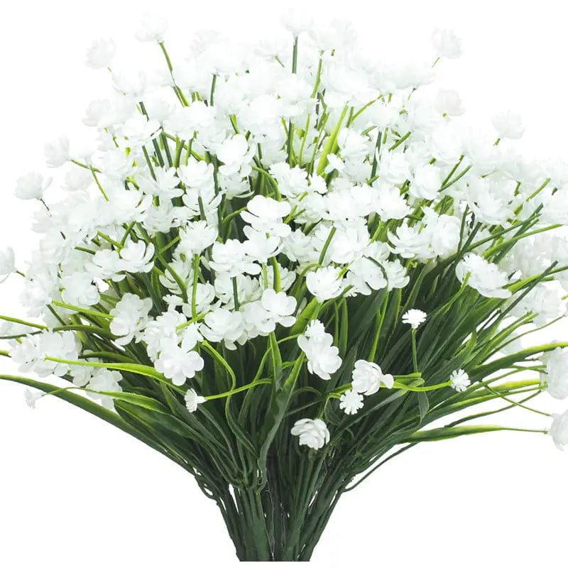 Jardioui Blanc Bouquets de Fleurs Artificielles Premium (Lot de 3 + 1 Offert)