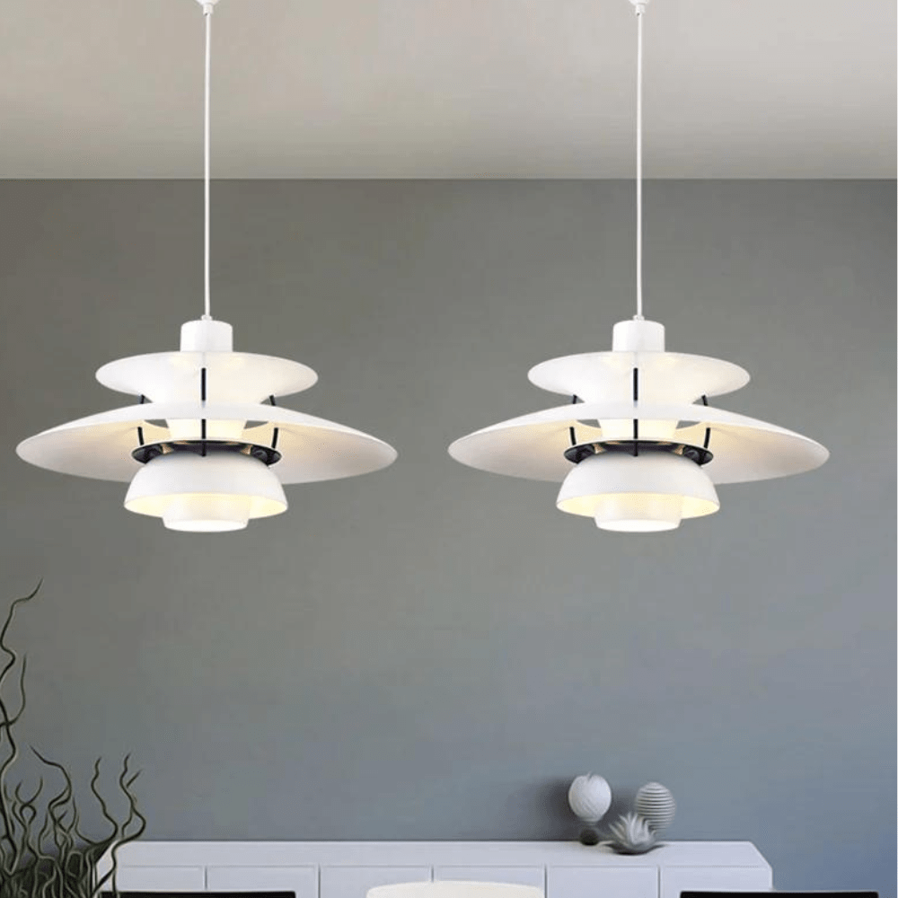 Jardioui Blanc Suspension Luminaire Design LED Éclatant