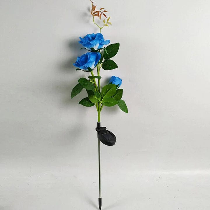 Jardioui Bleu / 1 Paquet Lampe Rose Florale Solaire Lumineuse