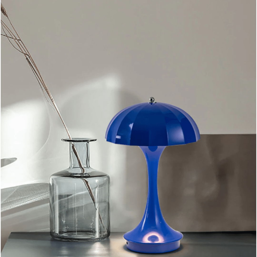 Jardioui Bleu Lampe Parapluie LED Éclatante