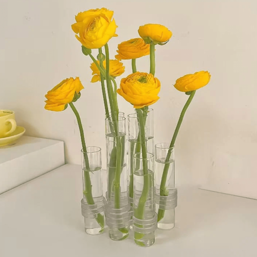 Jardioui Diffèrent Levels - 6 Tubes Set de Vase Floral Élégance