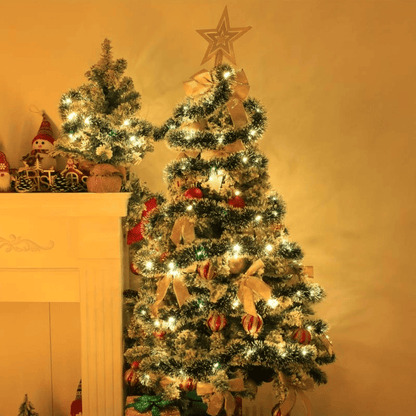 Jardioui Guirlande de Noël en rotin Lumineuse