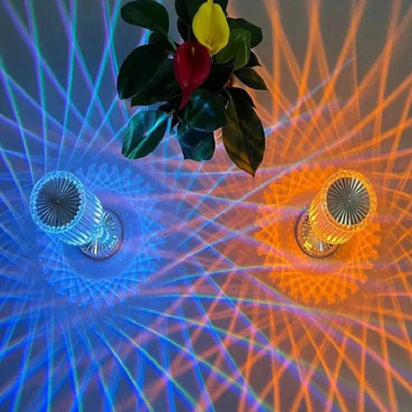 Jardioui Lampe en Crystal effet Diamant Multicolore