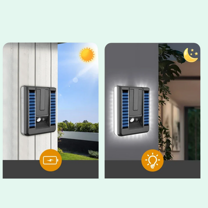 Jardioui Lampe Extérieure Solaire Détecteur de Mouvement