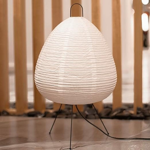 LANTERNE BOULE JAPONAISE PAPIER DE RIZ 45CM BLANC