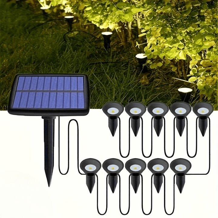 Jardioui Lot de Lampes de Pelouse Solaires Lumineuses (8 Pcs + 2 Offertes)