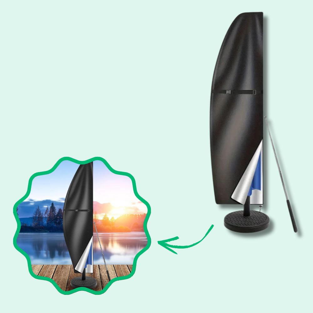 Jardioui Noir / S (265cm - Parasols en porte-à-faux) Housse Protectrice Intégrale Anti-UV pour Parasol