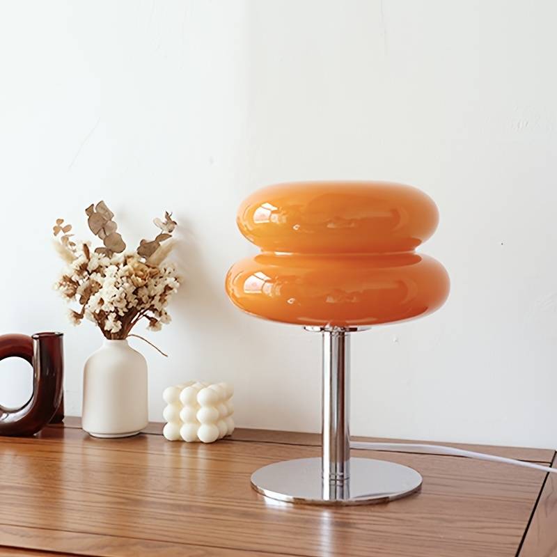 Jardioui Orange Lampe Champignon Trichromatique Ajustable