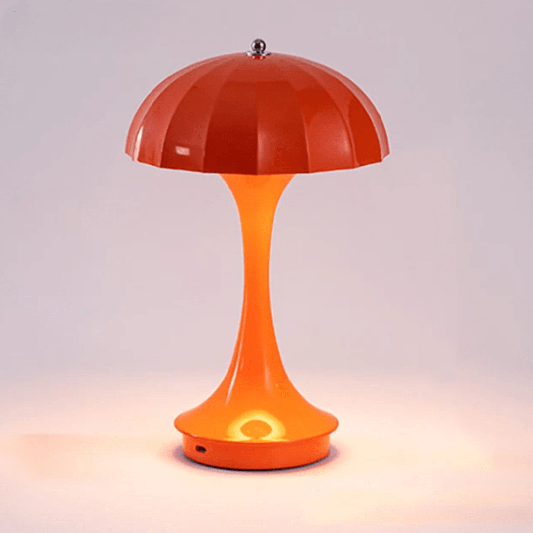 Jardioui Orange Lampe Parapluie LED Éclatante