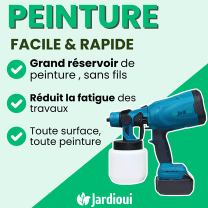 Jardioui Pistolet à Peinture Électrique Sans Fil Portatif Magique (+Batterie Offerte)