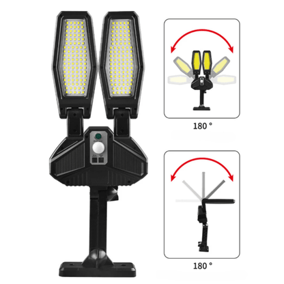 Jardioui Projecteur Solaire Double LED Sécurisant