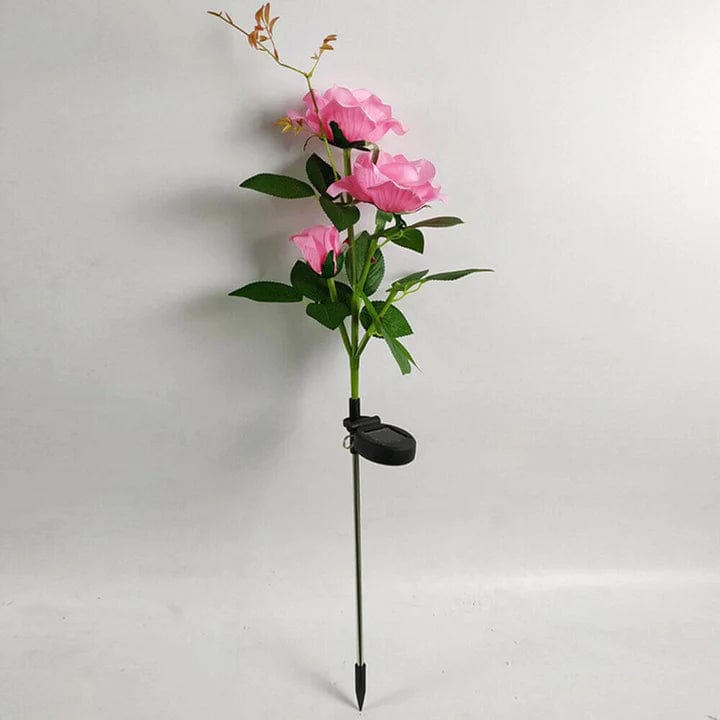 Jardioui Rose / 1 Paquet Lampe Rose Florale Solaire Lumineuse