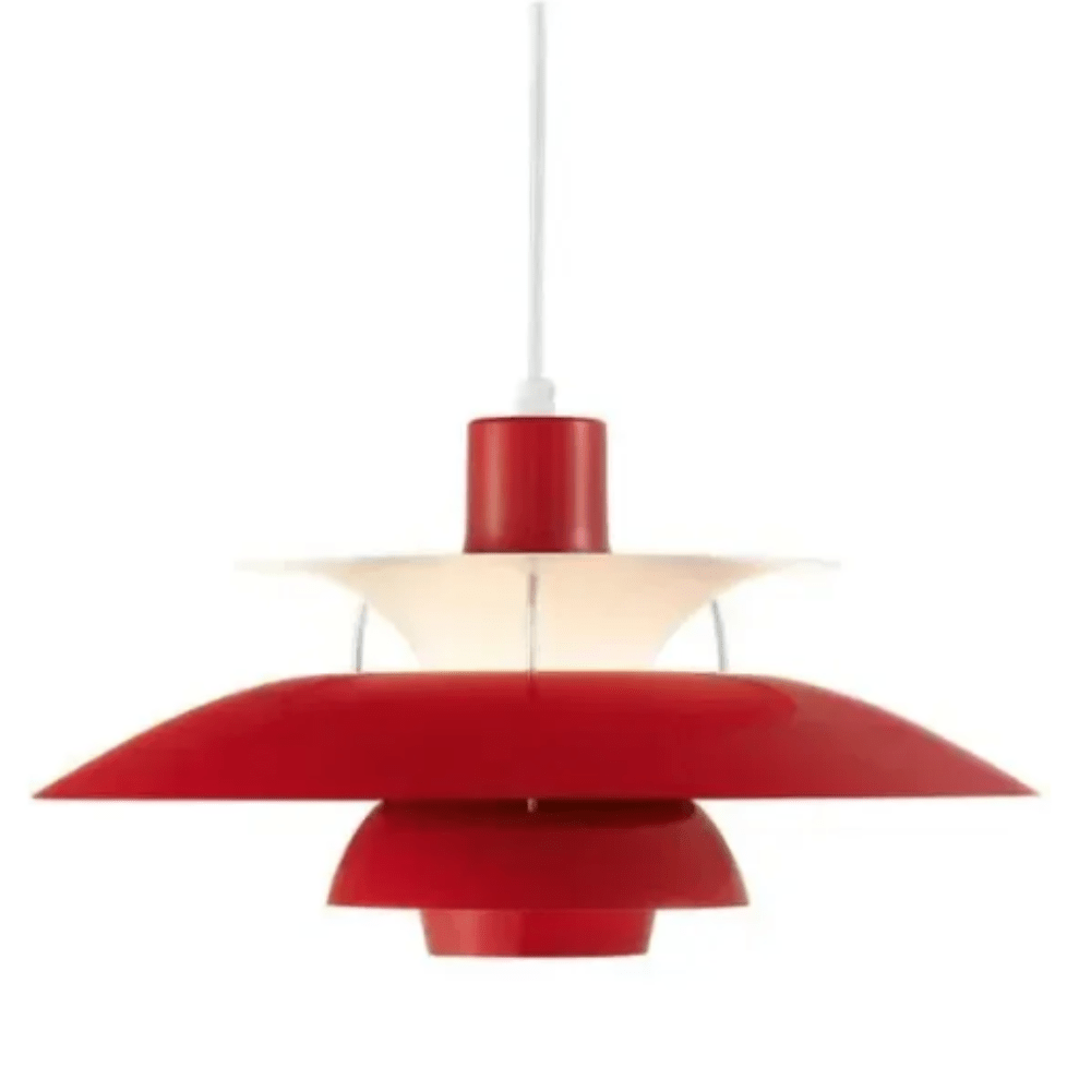 Jardioui Rouge Suspension Luminaire Design LED Éclatant