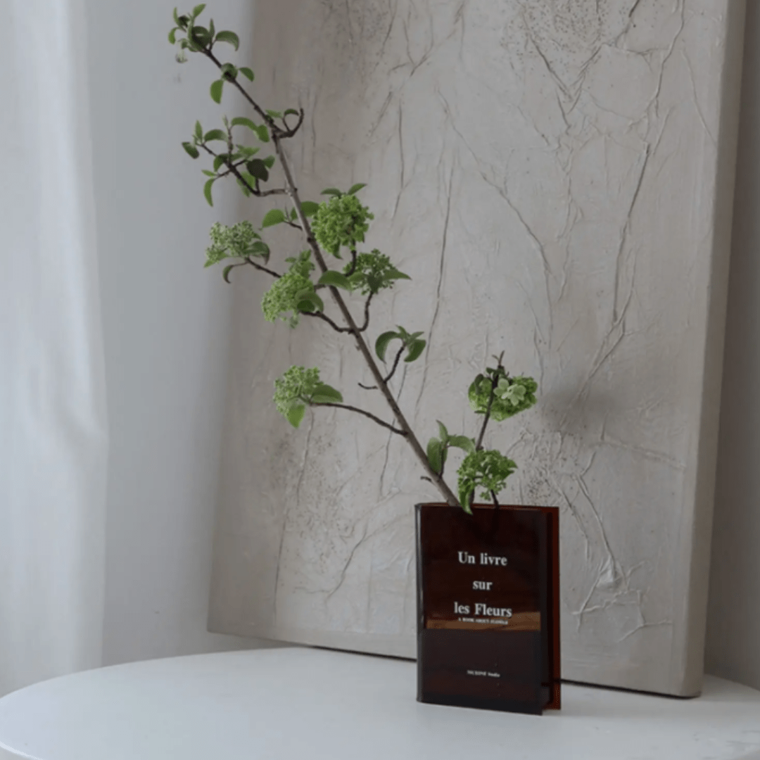 Jardioui Vase de Livre Artistique Transparent