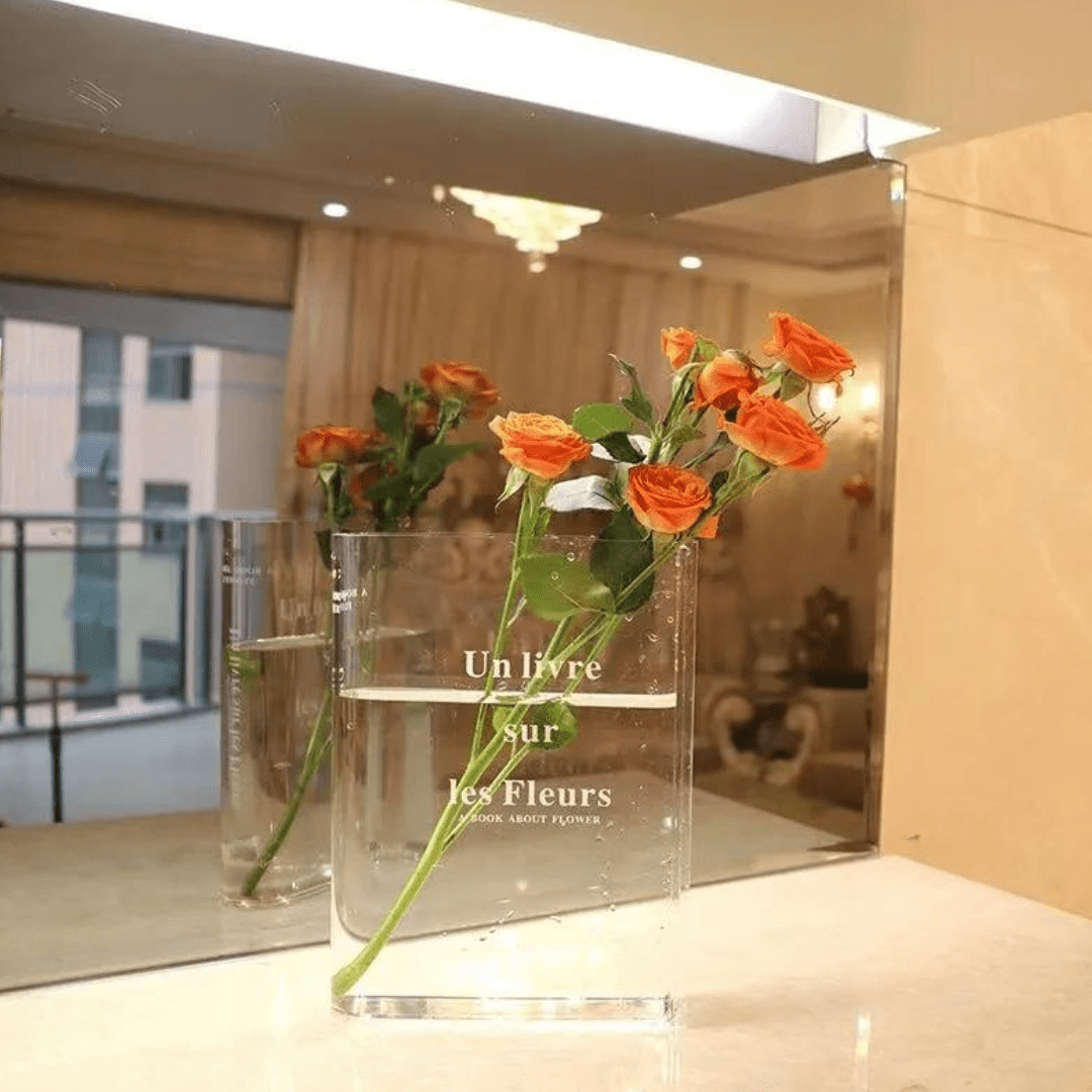 Jardioui Vase de Livre Artistique Transparent
