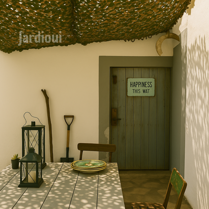 Jardioui Voile d'Ombrage Camouflage Premium