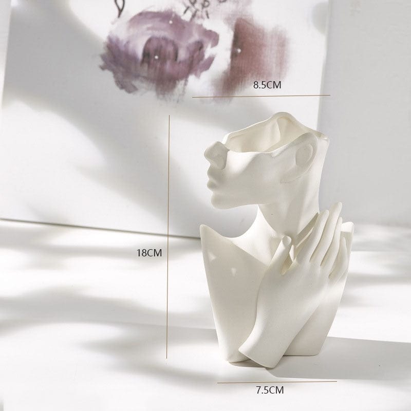 frJardioui 1 Vase Buste de Femme en Céramique