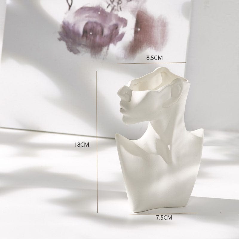 frJardioui 2 Vase Buste de Femme en Céramique