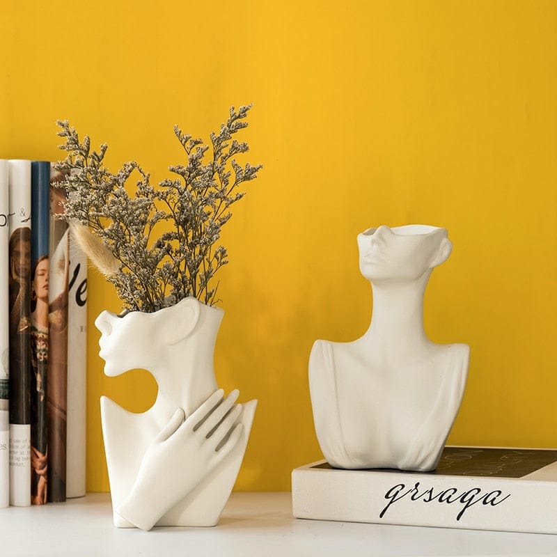 frJardioui Vase Buste de Femme en Céramique
