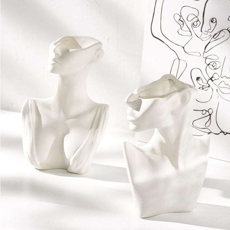frJardioui Vase Buste de Femme en Céramique