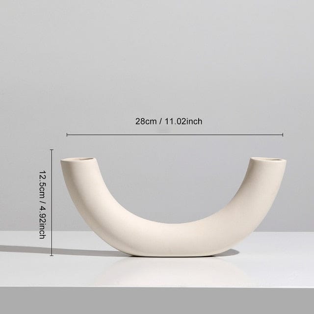 Jardioui 0 Demi-Cercle Vase en céramique nordique
