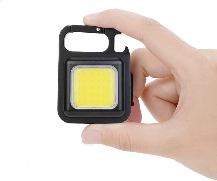 Mini Lampe De Poche Lumilinks Rechargeable - Porte-Clés Argent - Étanche Et Puissante